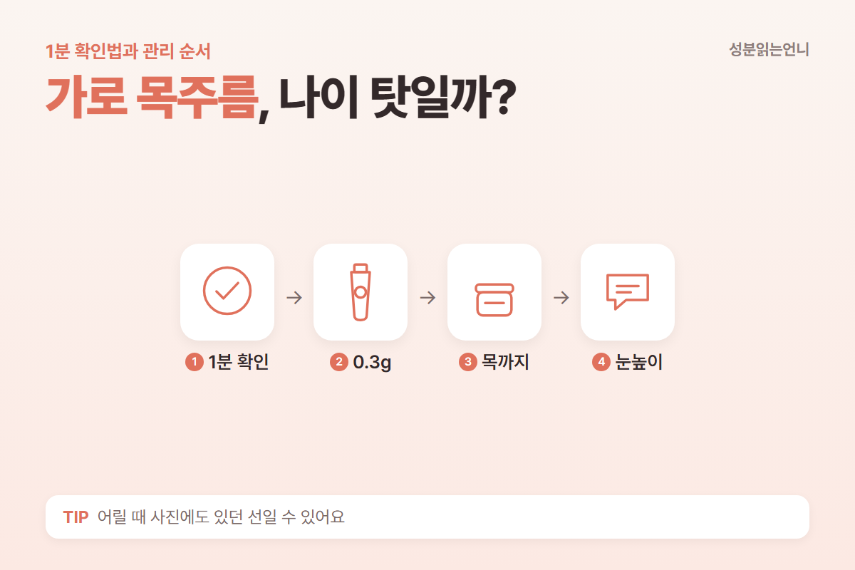 가로 목주름 1분 확인법과 관리 순서
