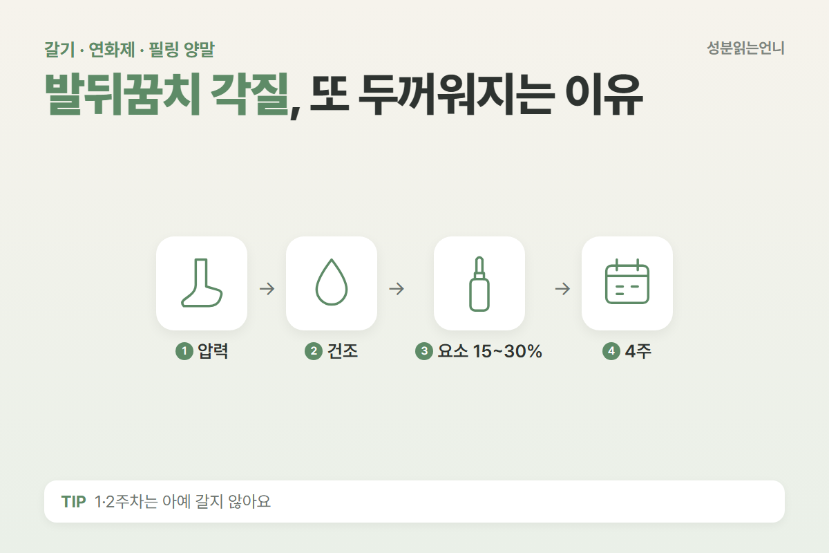 발뒤꿈치 각질 제거 3가지 비교, 다시 두꺼워지는 이유