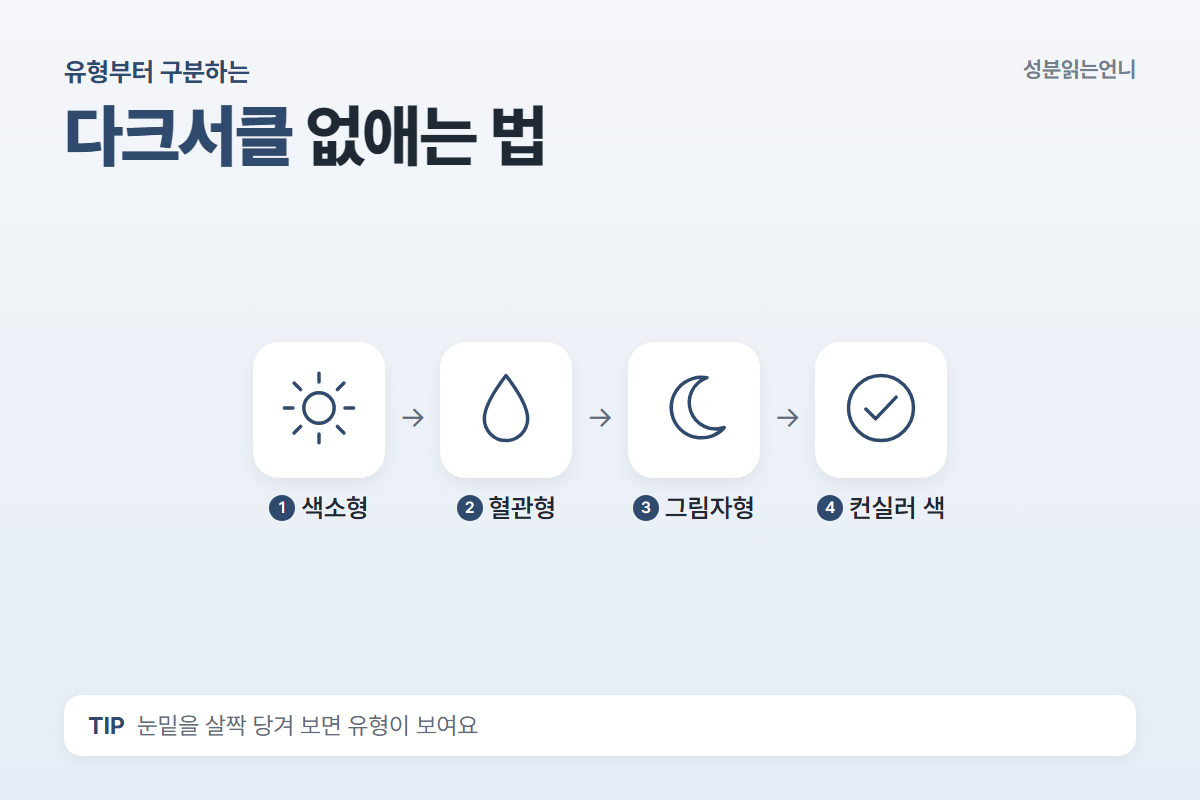다크서클 없애는 법 색소형 혈관형 그림자형 유형 구분