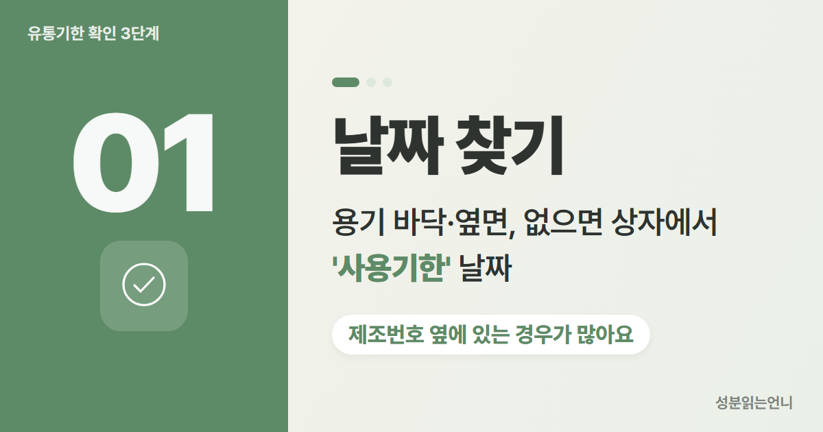 화장품 유통기한 확인 1단계 용기와 상자에서 사용기한 날짜 찾기