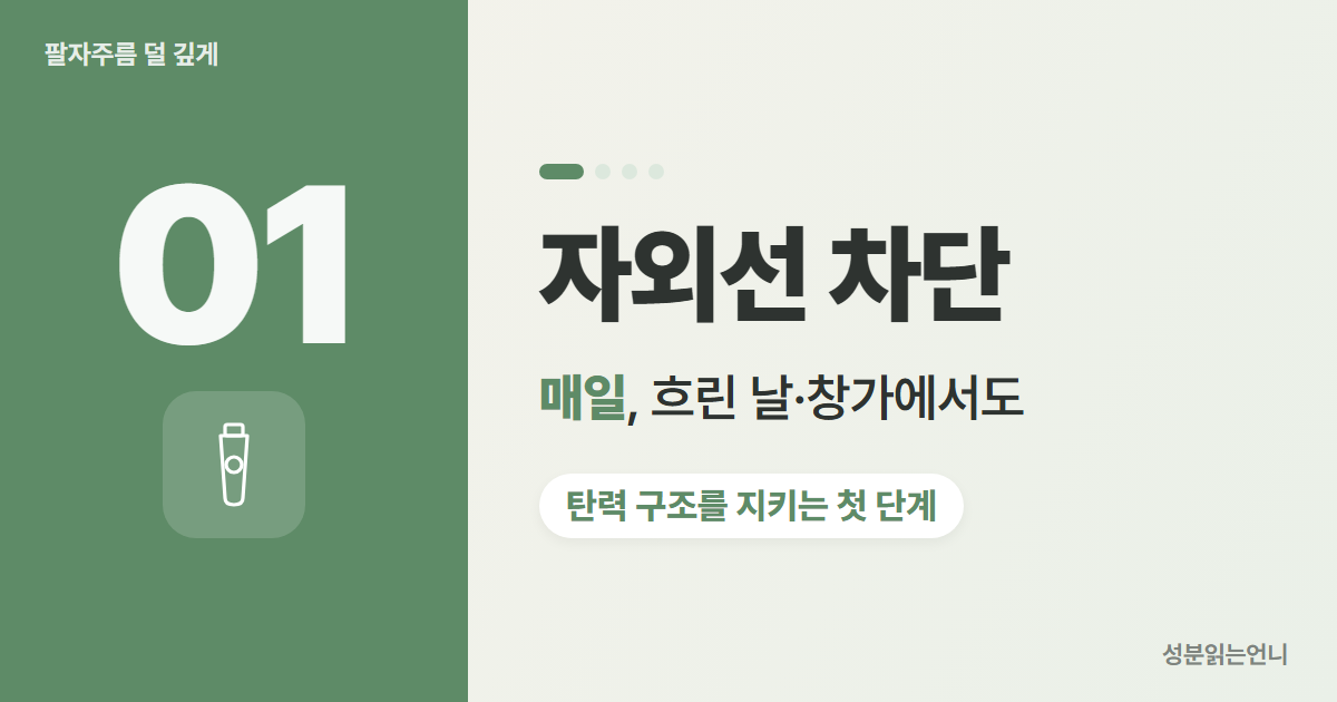 팔자주름 습관 1 매일 자외선 차단