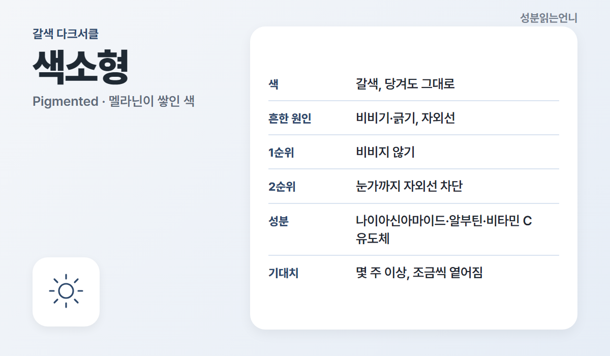 색소형 다크서클 원인 비비기 자외선 관리 자외선 차단 미백 기능성 성분